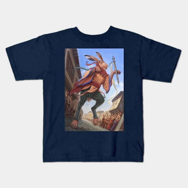 Hare jester Kids T-Shirt by Skutchdraws